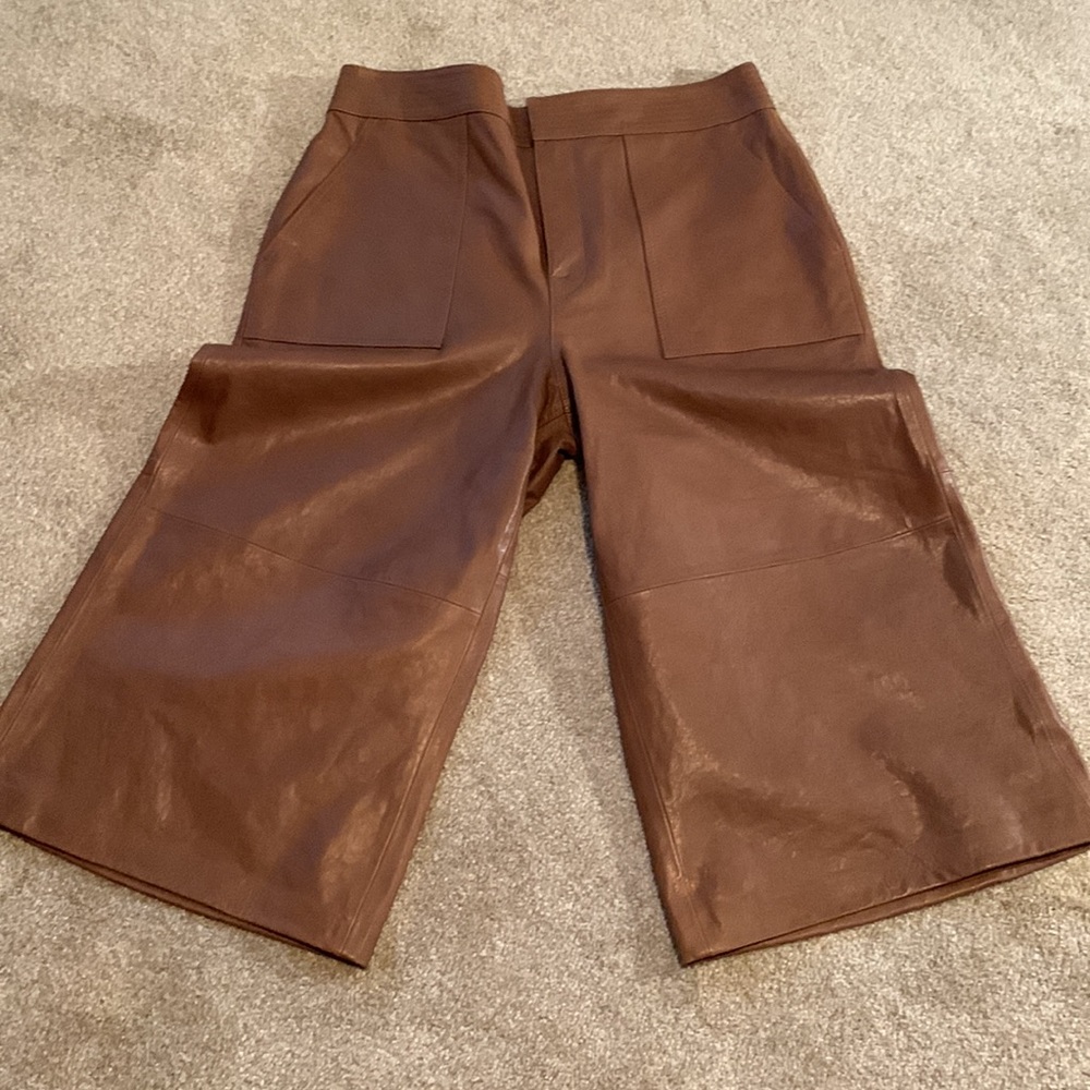 FrameDenim• Leather Culotte• Tawny Color